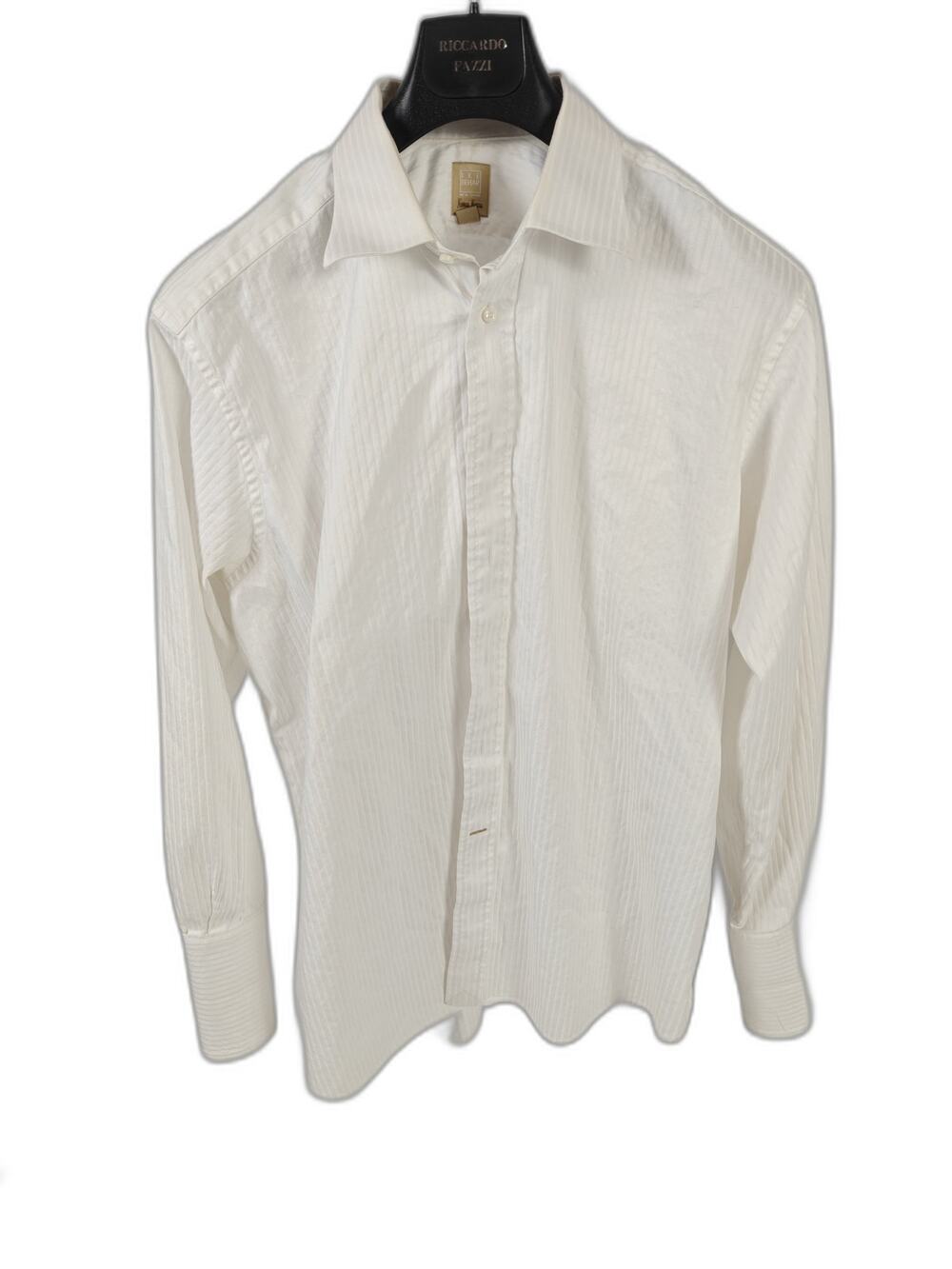 Mens Ike Behar French Cuff Dress Shirt White Large